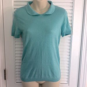Kate Spade Tiffany Blue Peter Pan Collar Sweater S